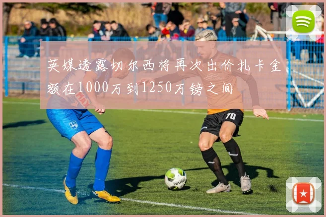 英媒透露切尔西将再次出价扎卡金额在1000万到1250万镑之间